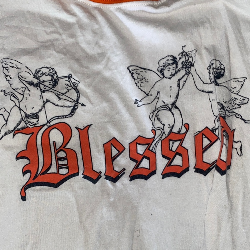 Kids Graphic Tee with Orange Accents - Picture 3 of 4